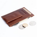 Mini Cow Leather Wallet with Money Clip
